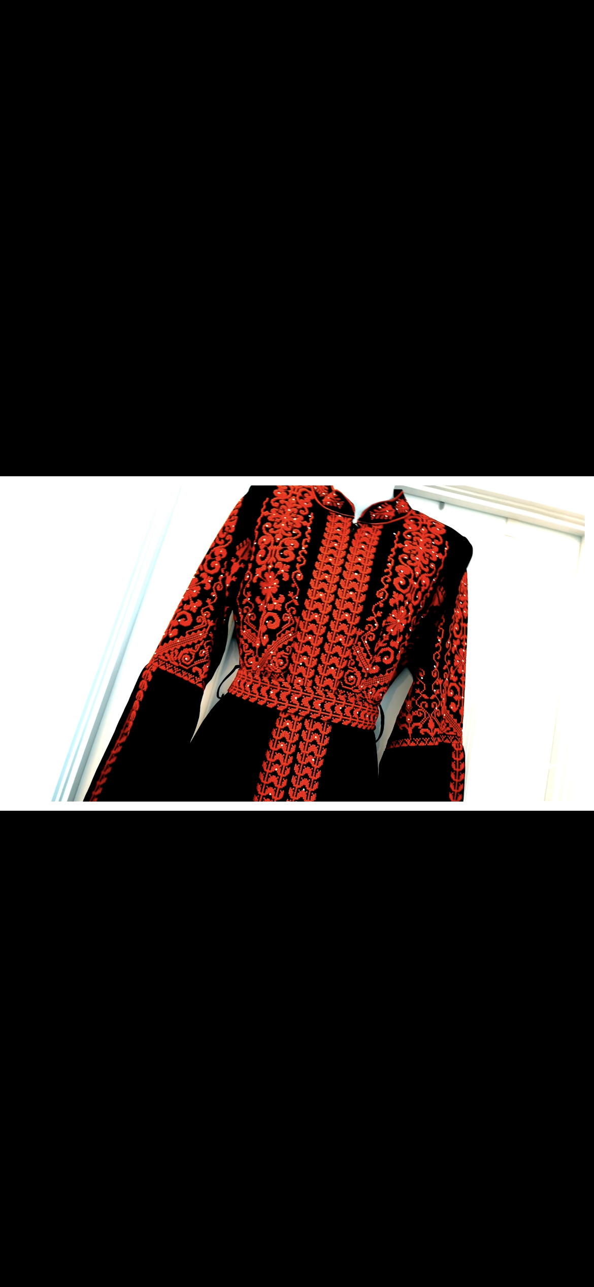 Extra Long Sleeves Full Top Embroidery & Zipper Thobe (3 pieces) - Al Gaza Thobe
