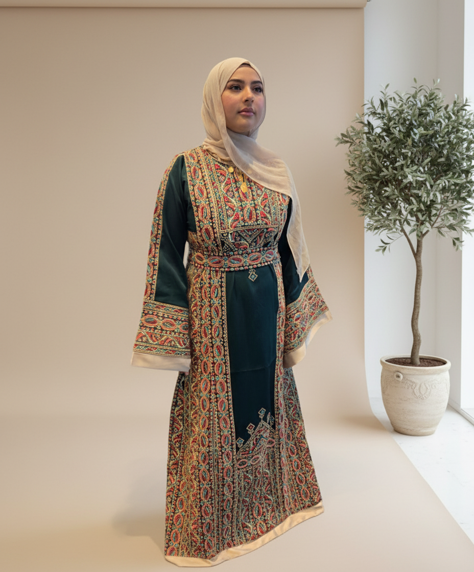 Fayrous Thobe Traditional Full Tatreez Back and Front Thobe