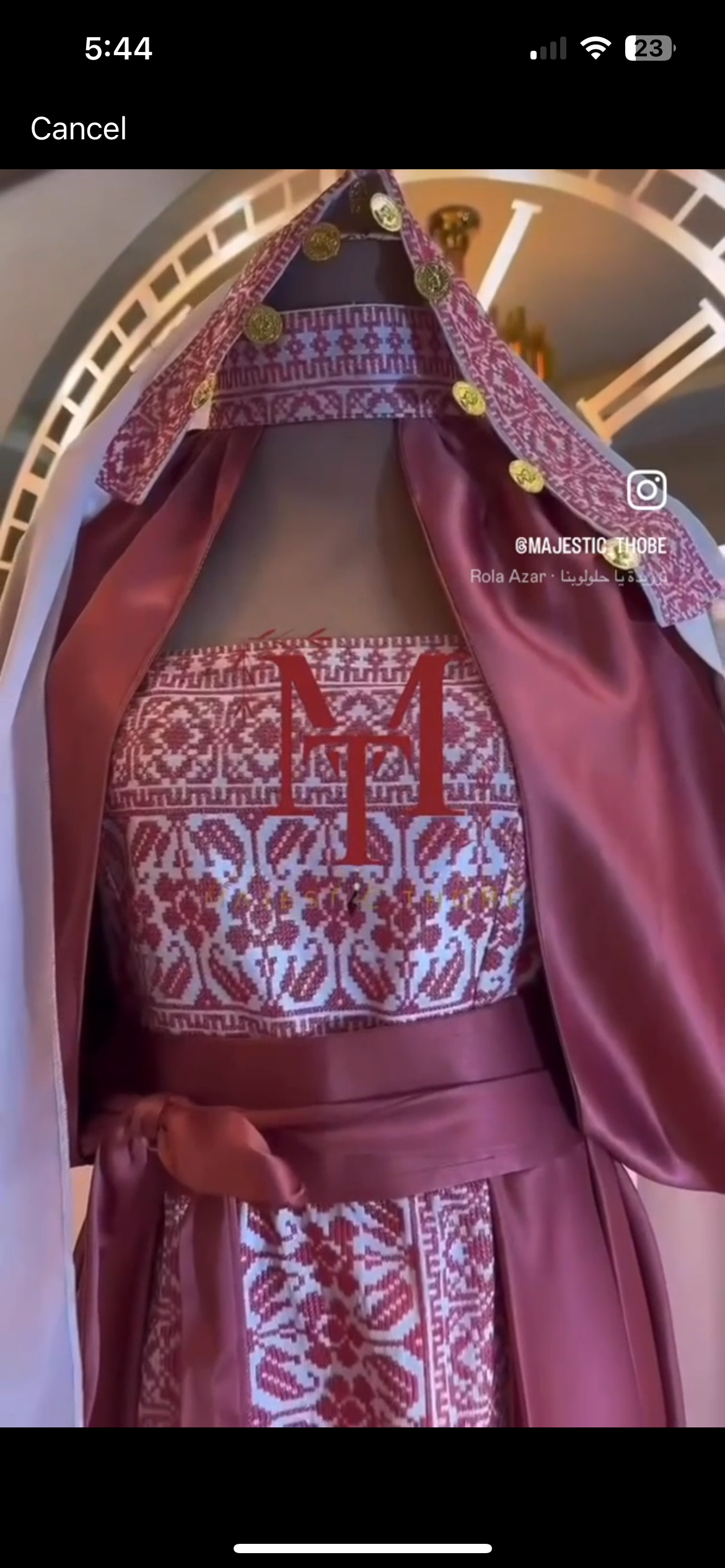 Rafah - Pink & White Modern Strapless Full Tatreez Thobe ( 4 Pieces)