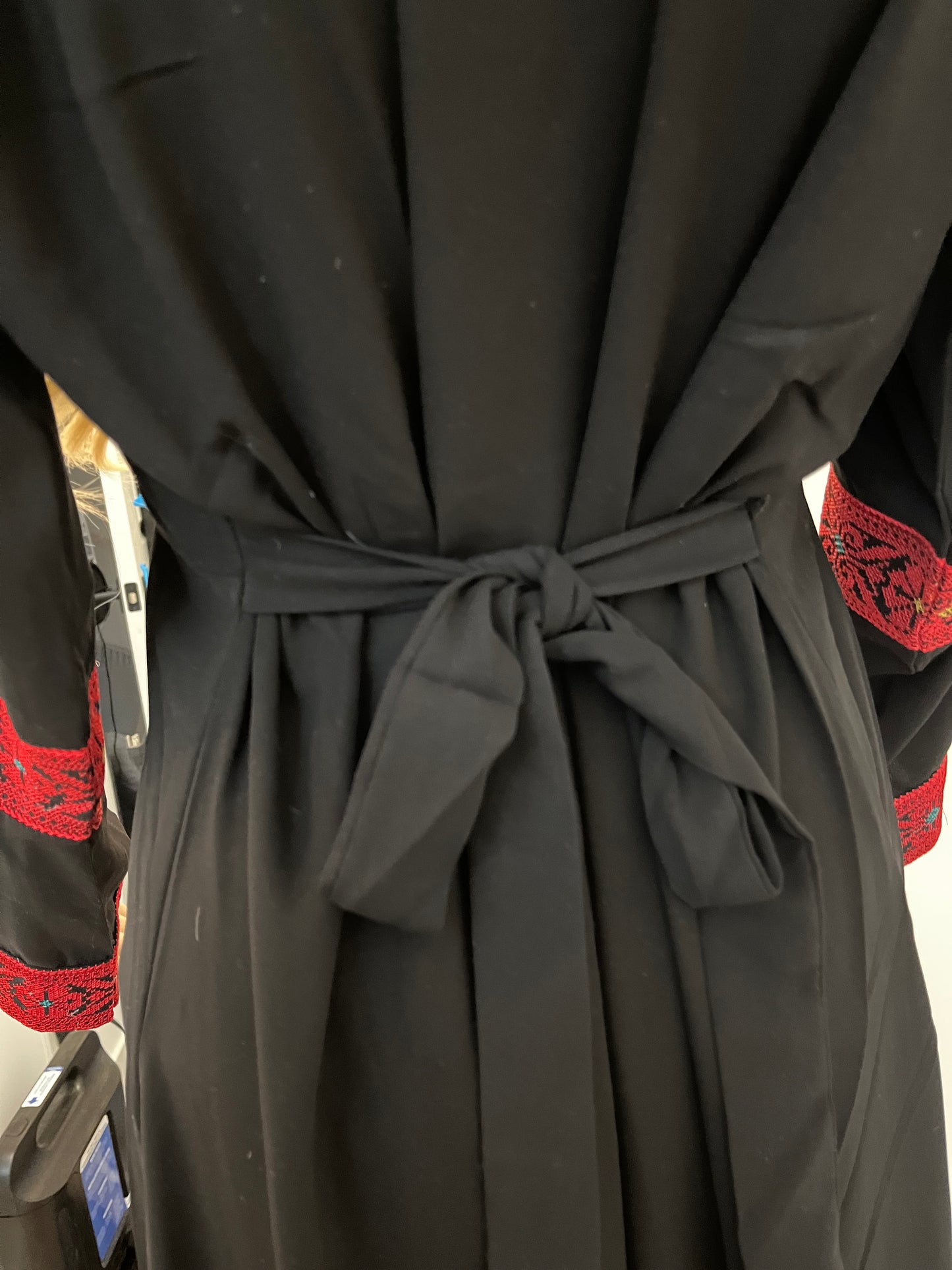 Mariam Red & Black Multicoloured Traditional Thobe Dress (Embroidered Tatreez Palestinian Jordanian Thobe)