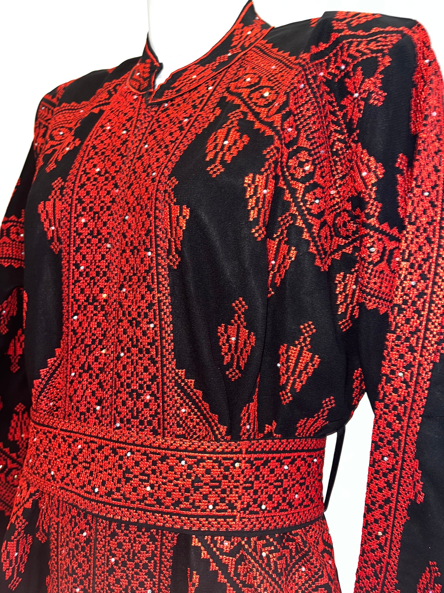 White Henna Full Embroidery Front & Back
