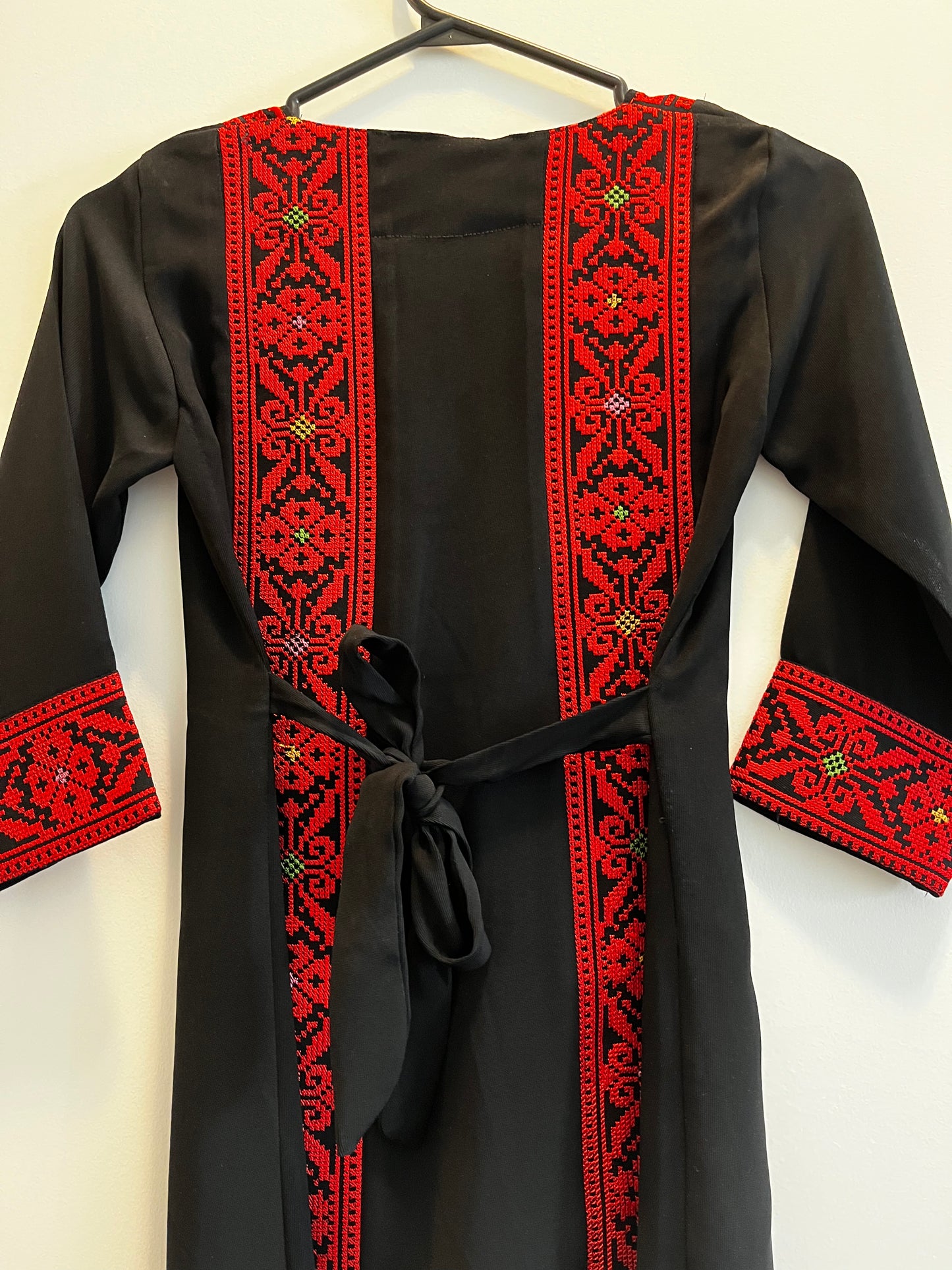 Kids Long Sleeve Full Embroidered Palestinian Thobe