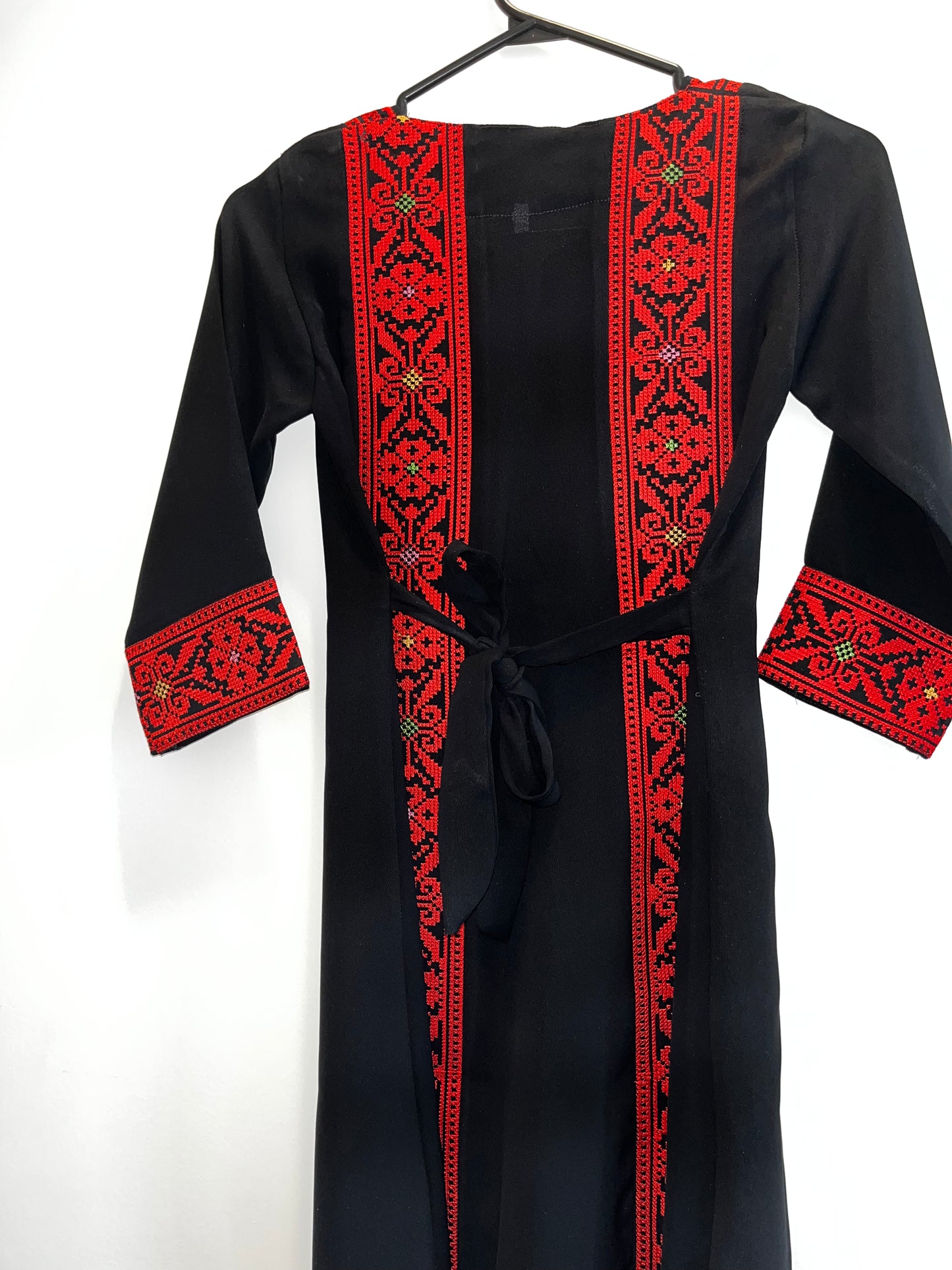 Kids Long Sleeve Full Embroidered Palestinian Thobe