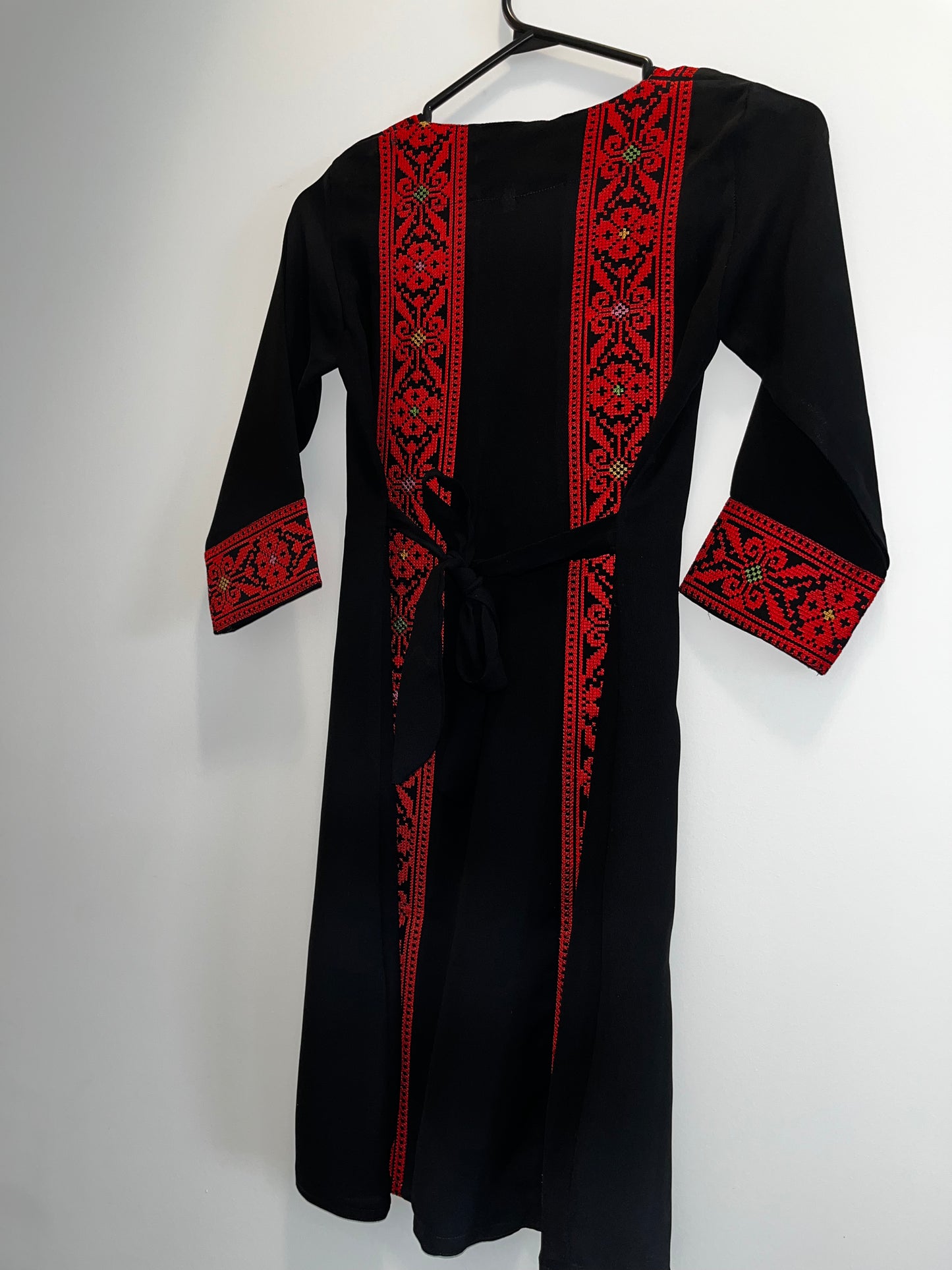 Kids Long Sleeve Full Embroidered Palestinian Thobe