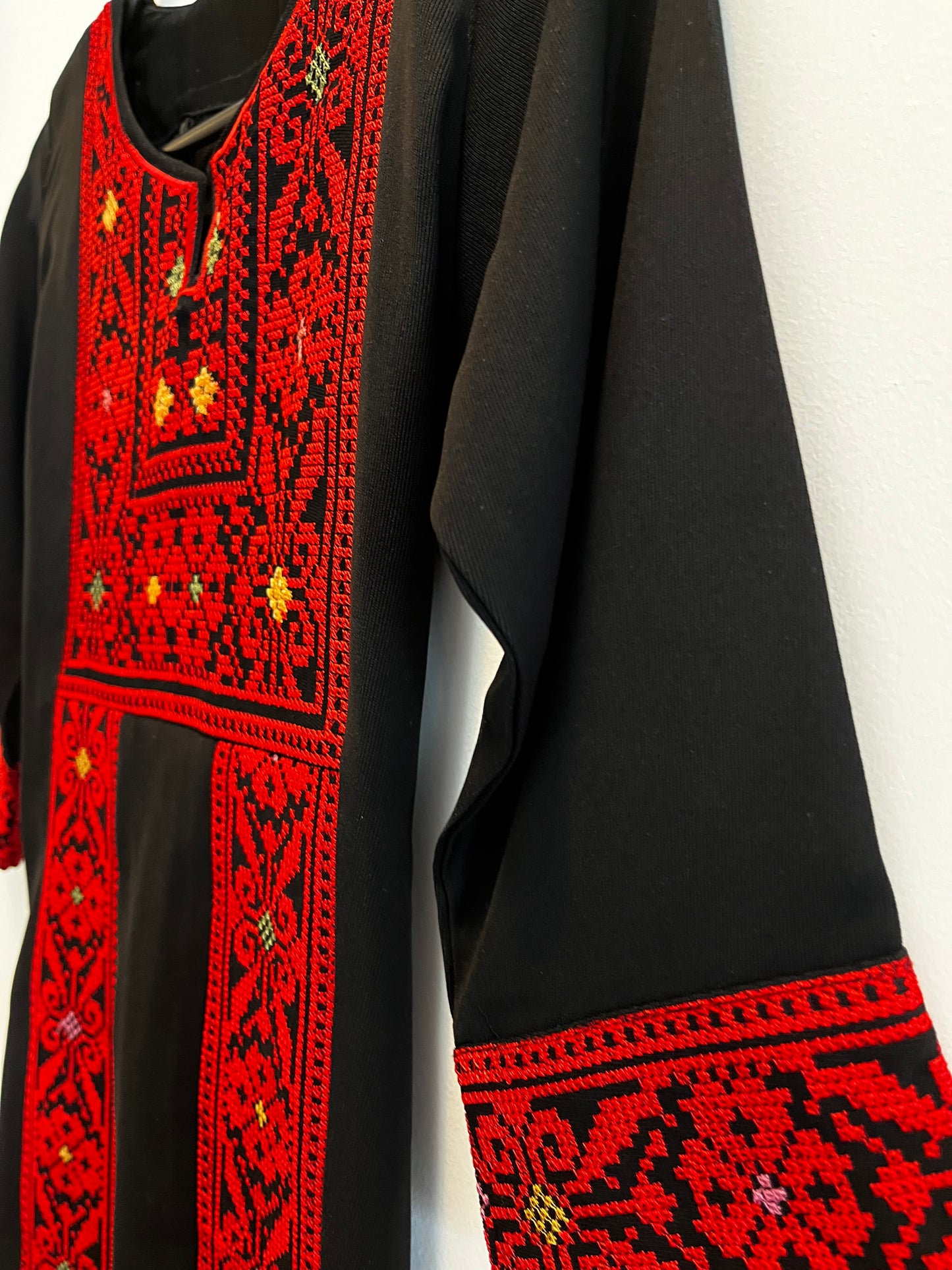 Kids Long Sleeve Full Embroidered Palestinian Thobe