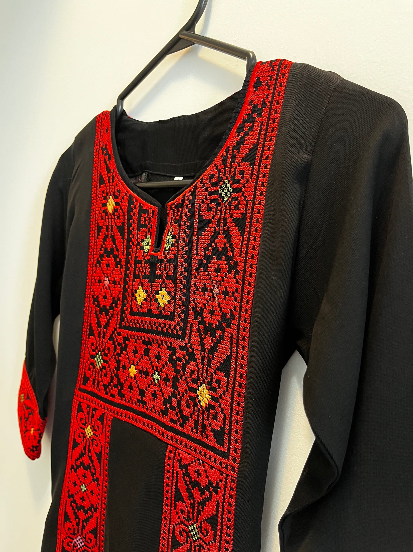 Kids Long Sleeve Full Embroidered Palestinian Thobe