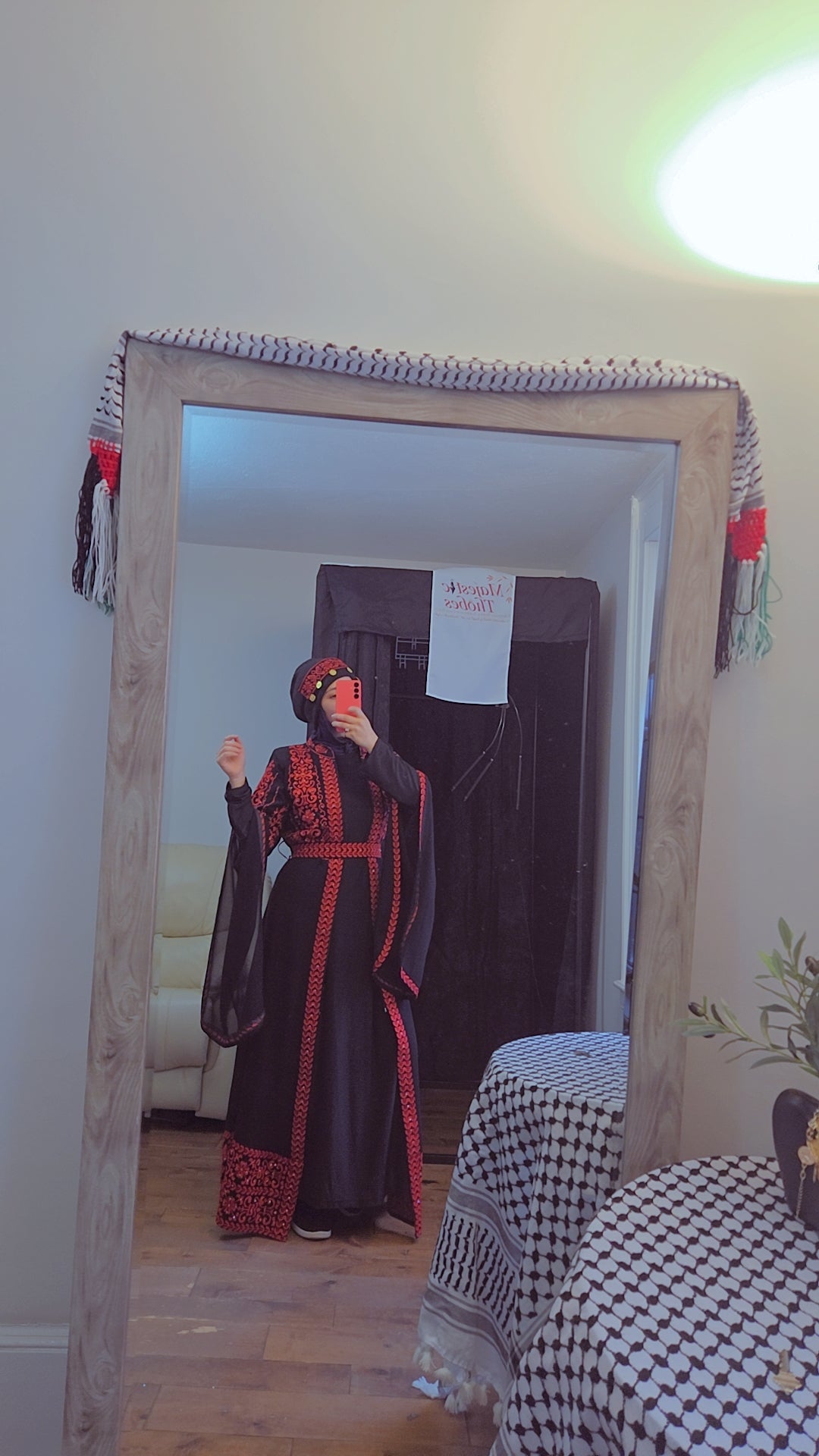 Extra Long Sleeves Full Top Embroidery & Zipper Thobe (3 pieces) - Al Gaza Thobe