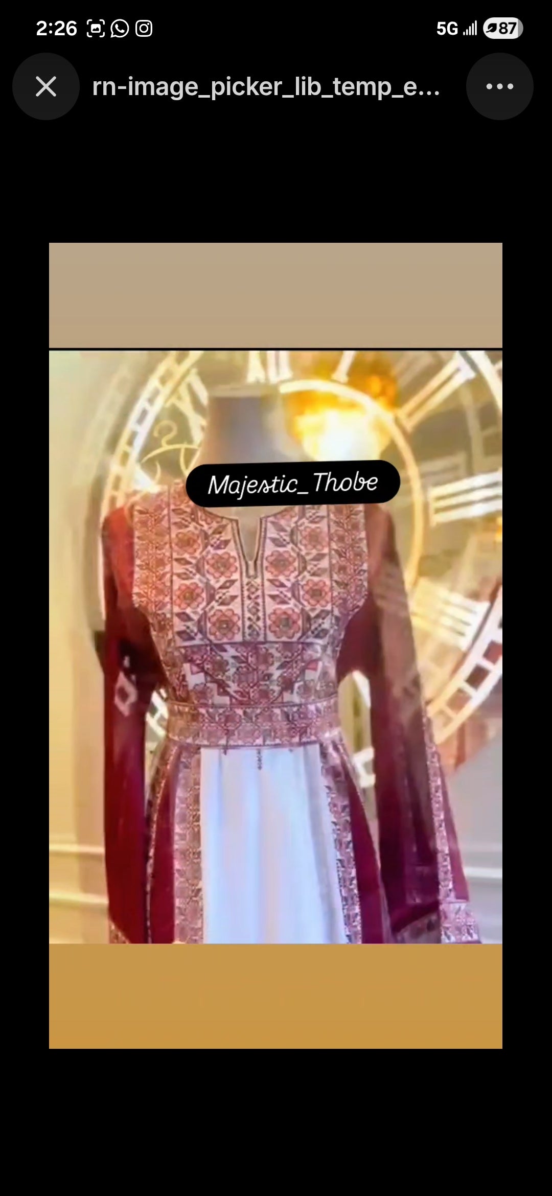 The Poppy Flower Thobe - Burgundy With Flowers & Sparkle Traditional Long Sleeve Full Embroidered Palestinian Thobe/Dress